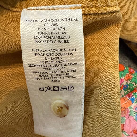 Women's Anthropologie Pilcro‎ Mustard Swing Top Size Medium NEW - Picture 7 of 9